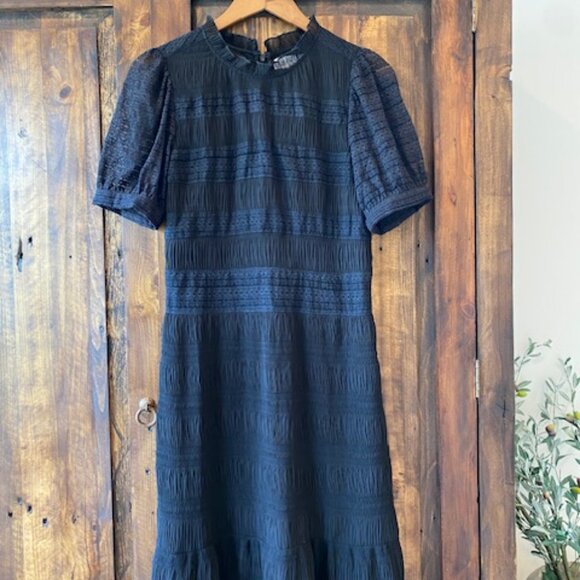 Velvet by Graham Spencer Black Ruffled Dress - Picture 1 of 3